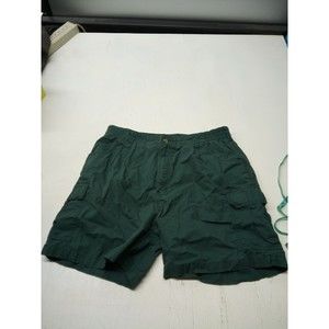 John Blaire Shorts Mens Size 36 Green Faded Cargo Elastic Waist Relaxed Fit